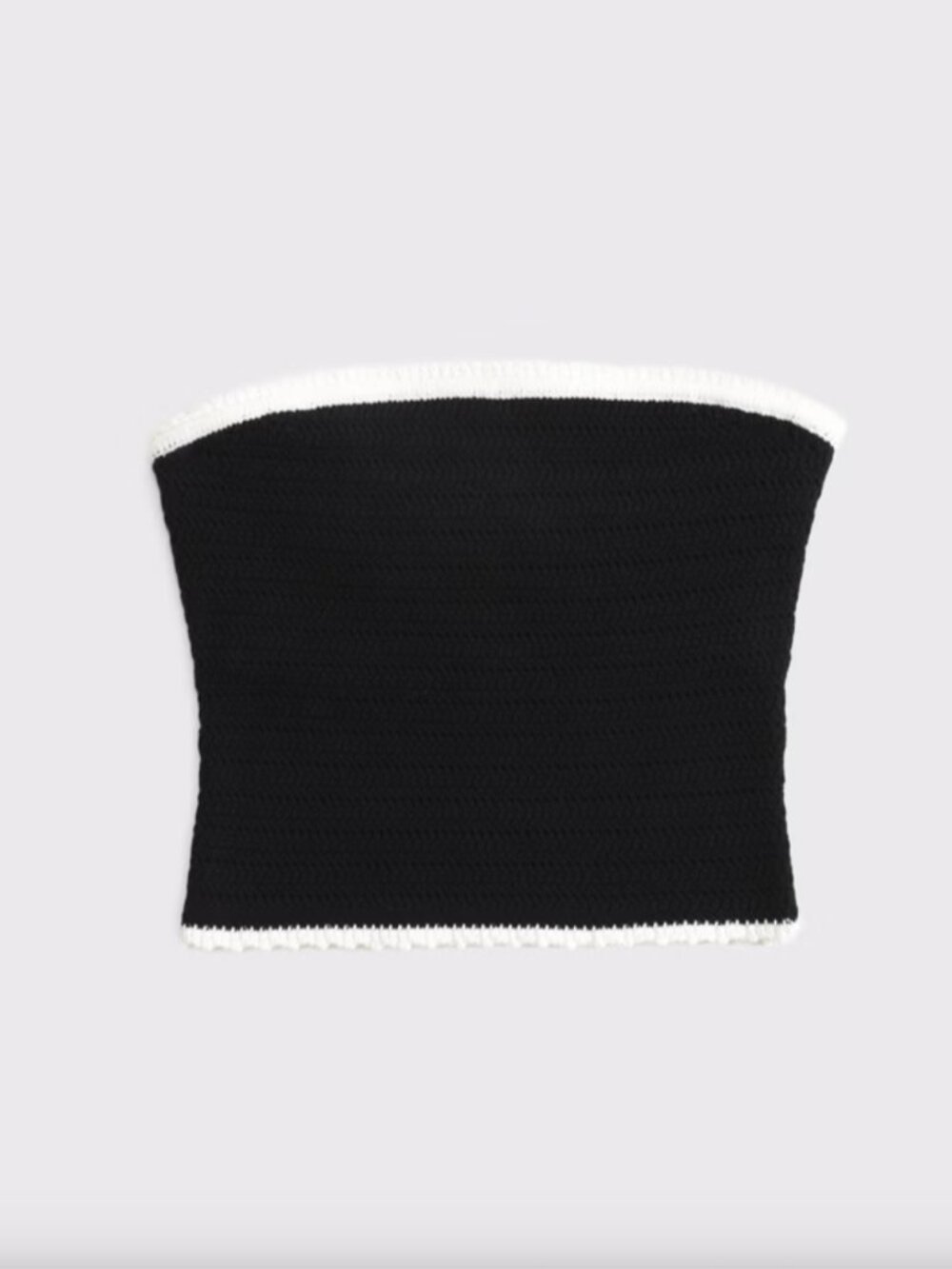 NWT Abercrombie Crochet Tube Top Black XS